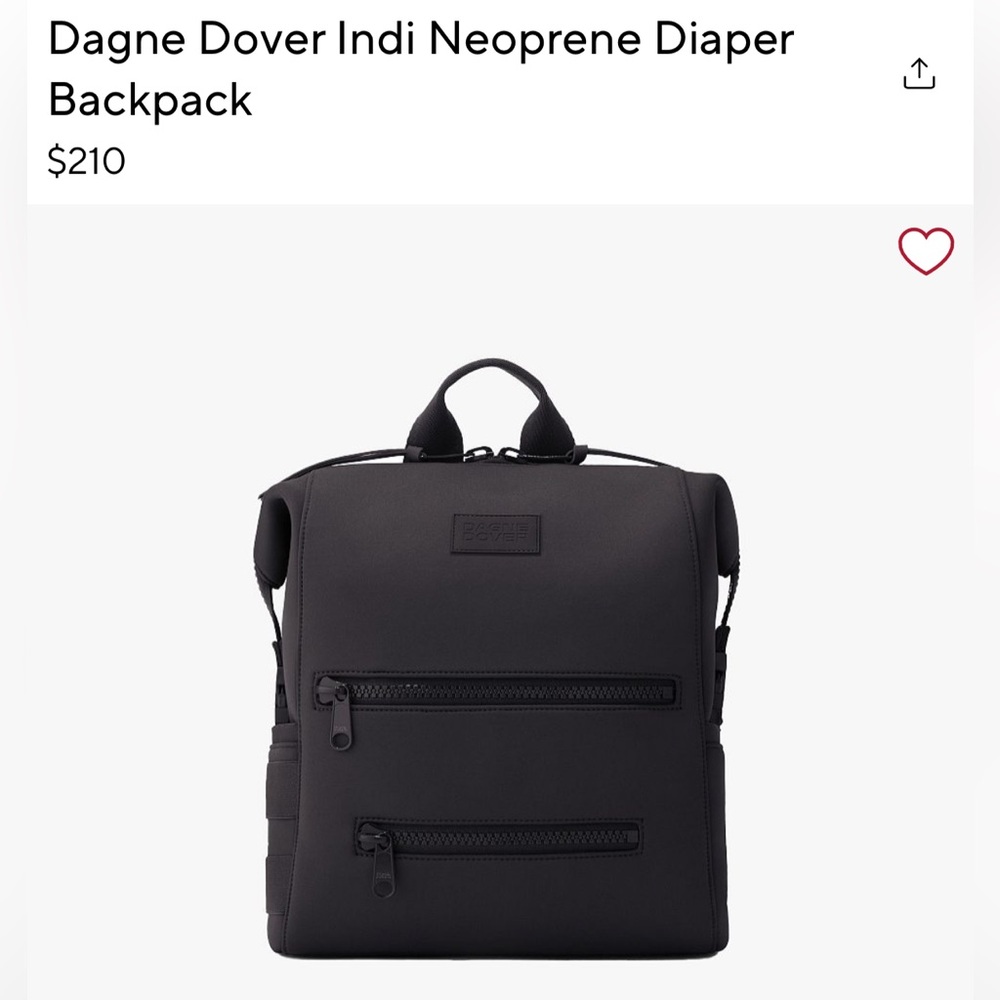Dagne Dover Charcoal Neoprene Backpack
